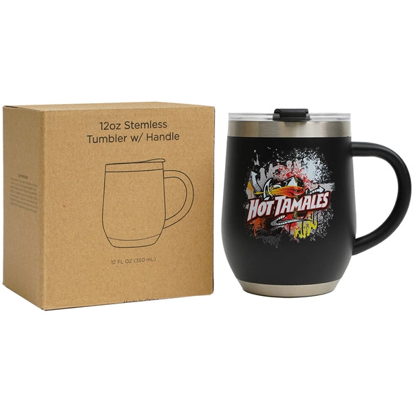 12Oz  Stemless Tumbler With Handle