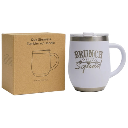 12Oz  Stemless Tumbler With Handle