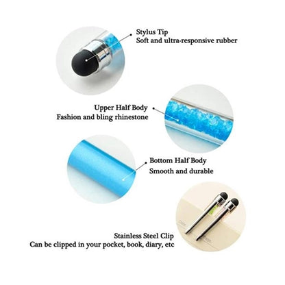 2 in 1 Crystal Diamond Stylus Pen
