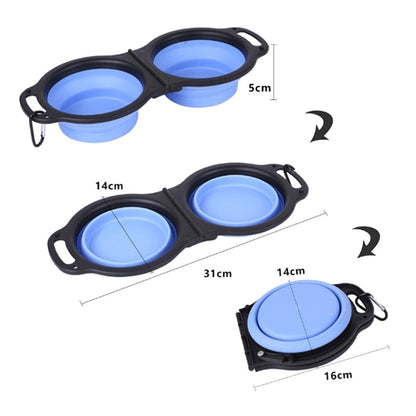 Dual Collapsible Pet Bowl