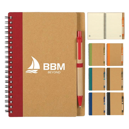 Eco-Inspired Spiral Notebook & Pen