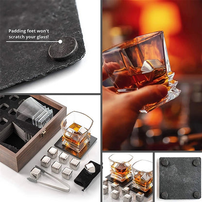 Whiskey Stainless Steel Ice Cube Gift Set