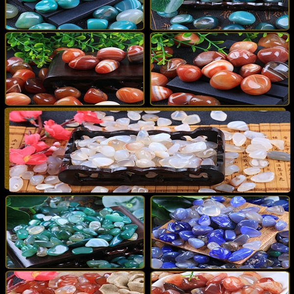 Mixed Agate Stone Vase Filler Landscape Bottom Decoration