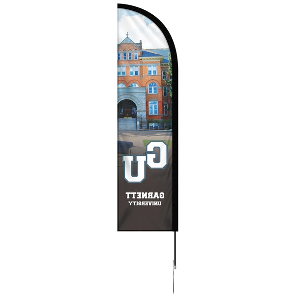 8' Single Reverse Portable Half Drop Banner w/ Hardware Set