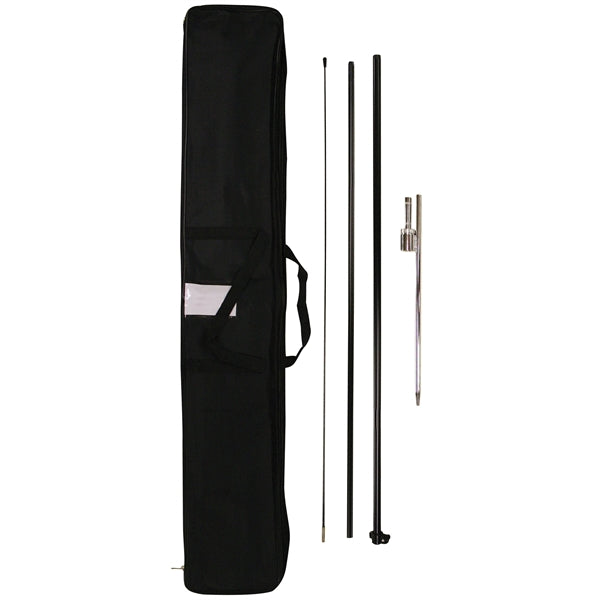 8' Single Reverse Portable Half Drop Banner w/ Hardware Set