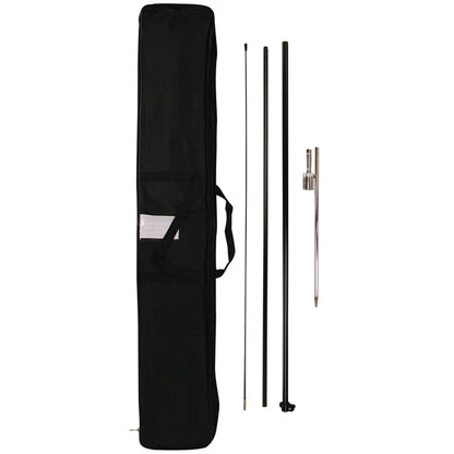 8' Single Reverse Portable Half Drop Banner w/ Hardware Set