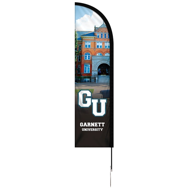 8' Double Sided Portable Half Drop Banner w/ Hardware Set