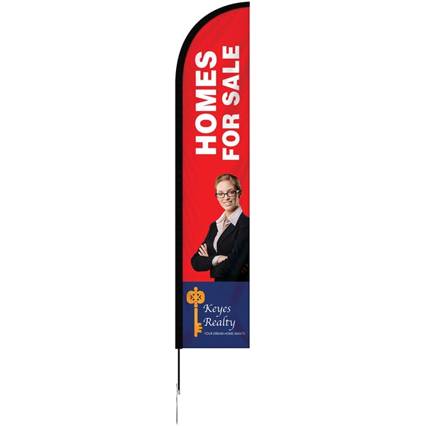 10' Single Reverse Portable Half Drop Banner w/ Hardware Set