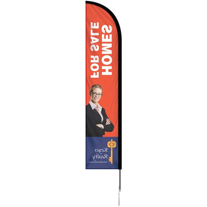 10' Single Reverse Portable Half Drop Banner w/ Hardware Set