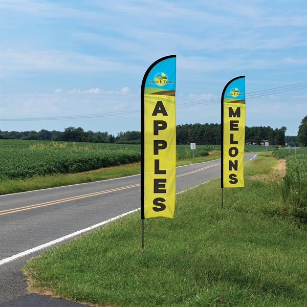 10' Single Reverse Portable Half Drop Banner w/ Hardware Set