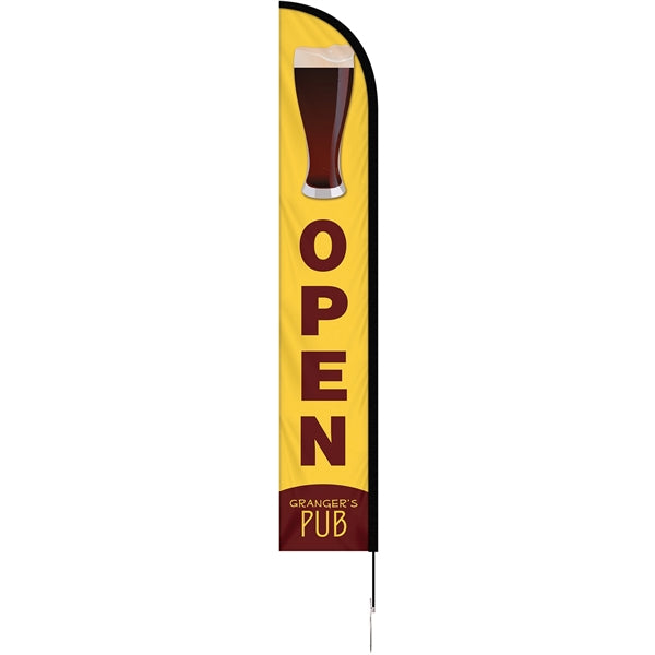 12' Double Sided Portable Half Drop Banner w/ Hardware Set
