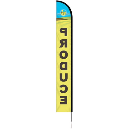 15' Single Reverse Portable Half Drop Banner w/ Hardware Set