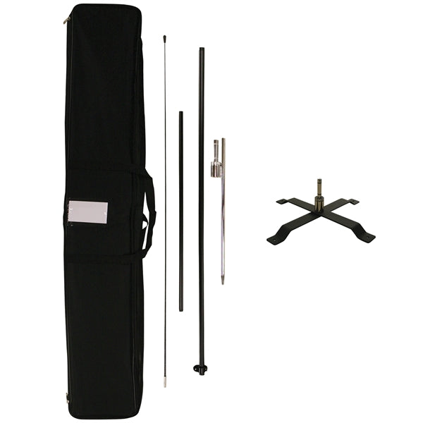 6' Portable Double Sided Half Drop Kit w/ Cross Base