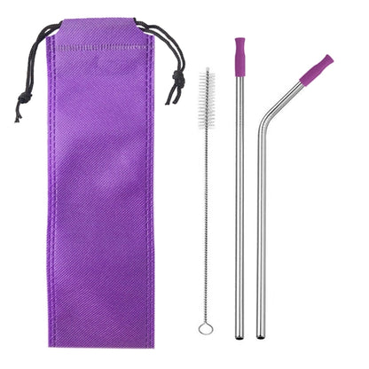 Stainless Steel Straw Drinking Set