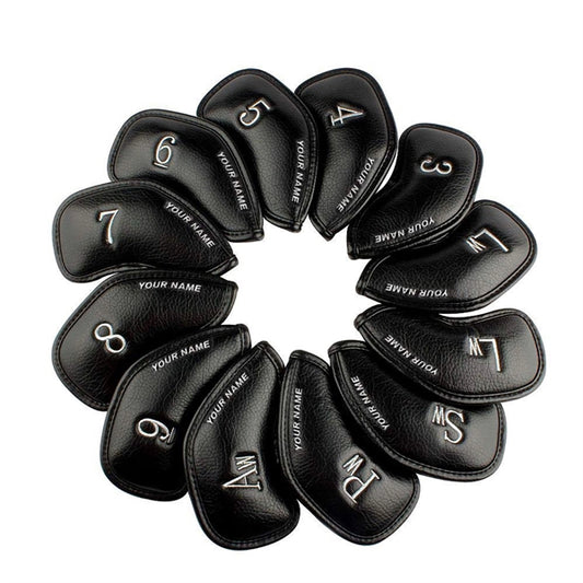 Thick Leather Golf Iron Head Covers