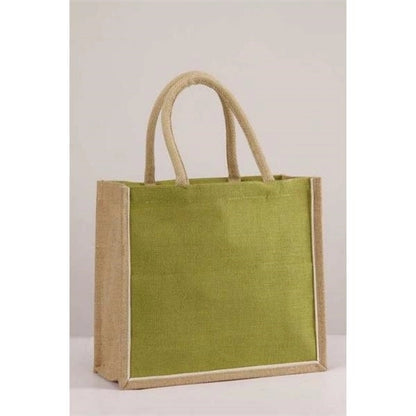 Jute Shopping Bag with Webbed Handles (13 x 12 x 6)