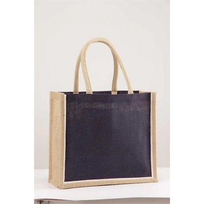 Jute Shopping Bag with Webbed Handles (13 x 12 x 6)