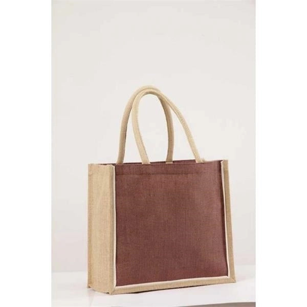 Jute Shopping Bag with Webbed Handles (13 x 12 x 6)