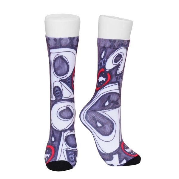 Mid Crew 360 digital print unisex socks w/ customization
