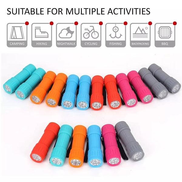 9-LED Mini Flashlight Set