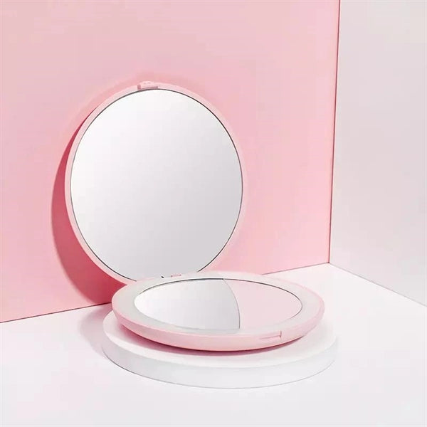 Compact Mirror with LED Light