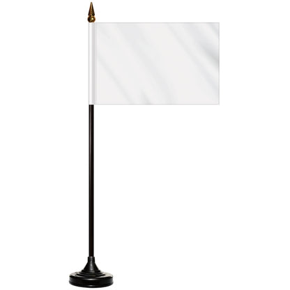 4" x 6" Single Reverse Stick Flag with Black Plastic Base