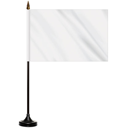 6" x 9" Single Reverse Stick Flag with Black Plastic Base