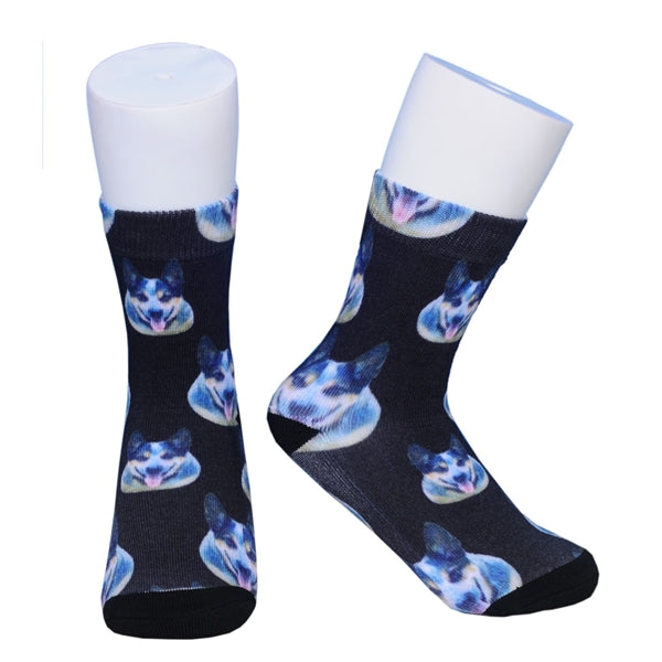 Kids Mid Crew 360 digital printed socks