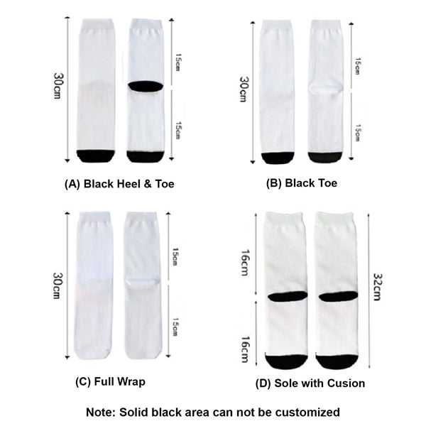 Kids Mid Crew 360 digital printed socks