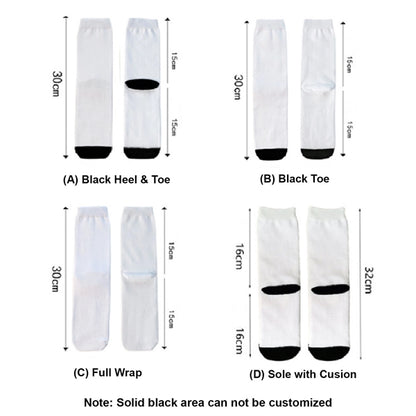 Kids Mid Crew 360 digital printed socks