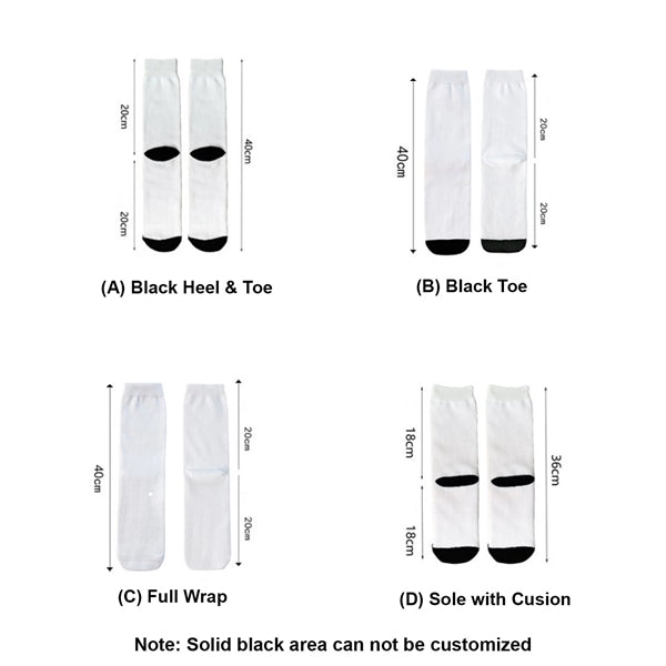Youth Mid Crew 360 digital printed socks w/ customization