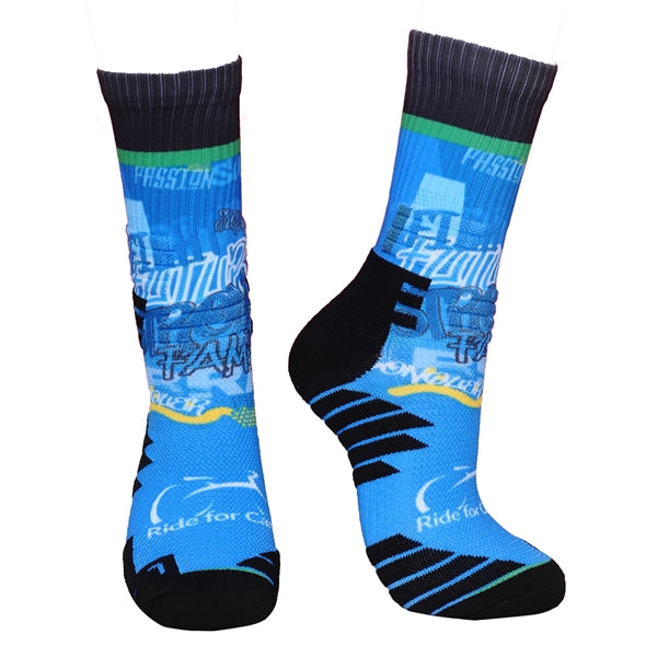 Basketball Crew 360 digital print socks w/ customization