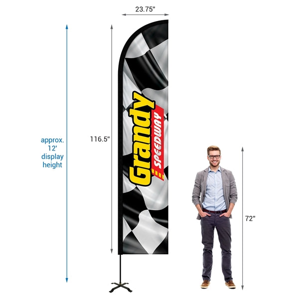 10' Portable Single Reverse Half Drop Kit w/ Cross Base
