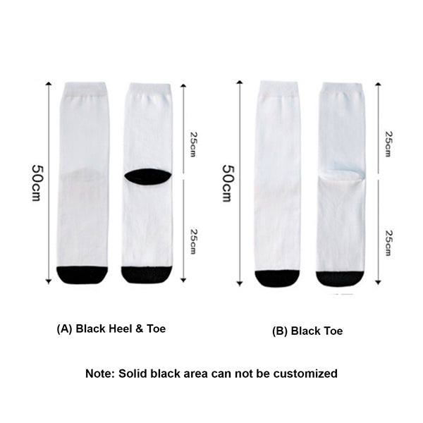 Crew unisex sublimated full color socks