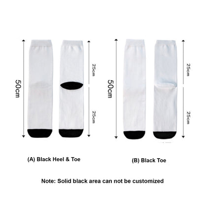 Crew unisex sublimated full color socks
