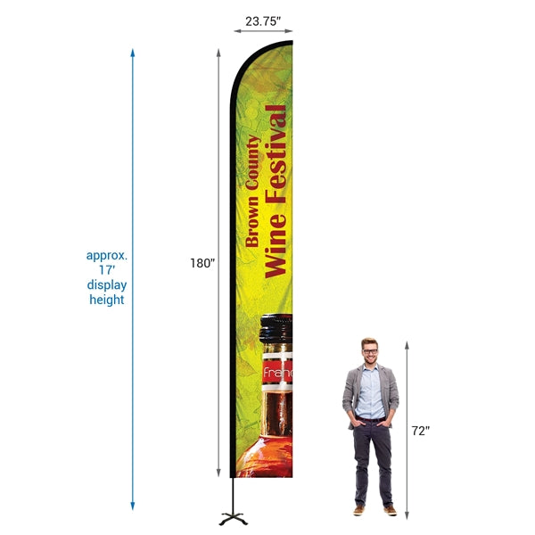 15' Portable Single Reverse Half Drop Kit w/ Cross Base