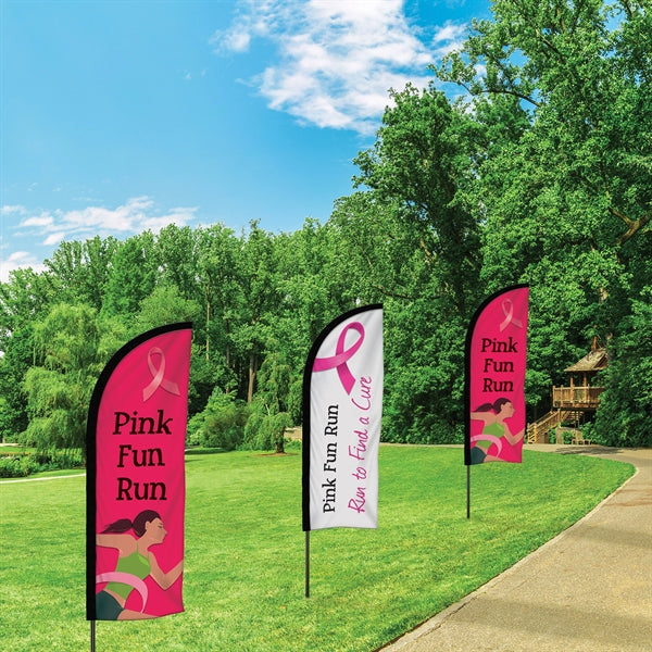 6' Double Sided Portable Half Drop Banner w/ Hardware Set