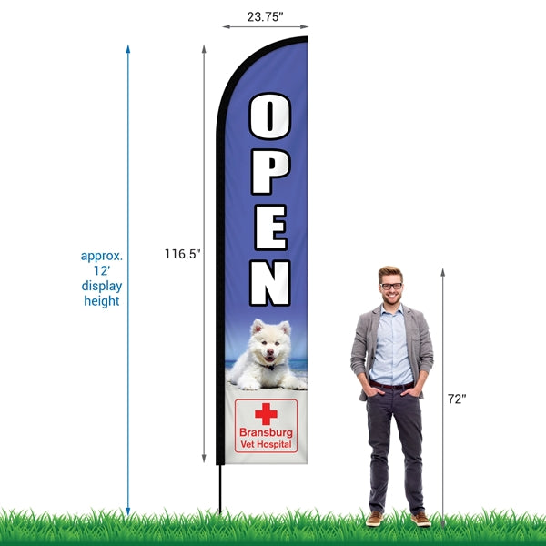 10' Double Sided Custom Portable Half Drop Banners
