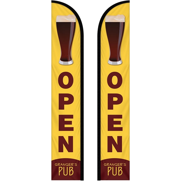 12' Double Sided Custom Portable Half Drop Banners