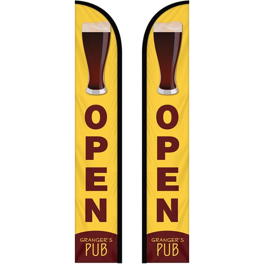 12' Double Sided Custom Portable Half Drop Banners