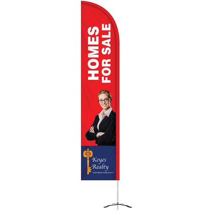 10' Double Sided Half Drop Banner w/ Premium Hardware & Base