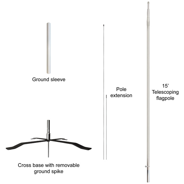 10' Double Sided Half Drop Banner w/ Premium Hardware & Base