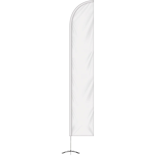 12' Double Sided Half Drop Banner w/ Premium Hardware & Base