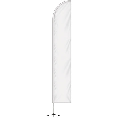 12' Double Sided Half Drop Banner w/ Premium Hardware & Base