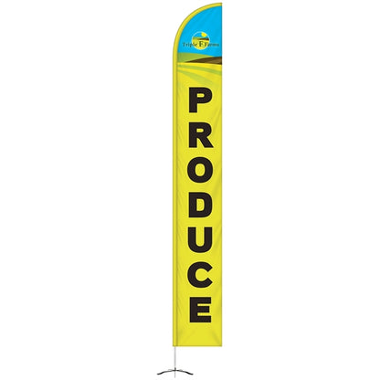 15' Double Sided Half Drop Banner w/ Premium Hardware & Base