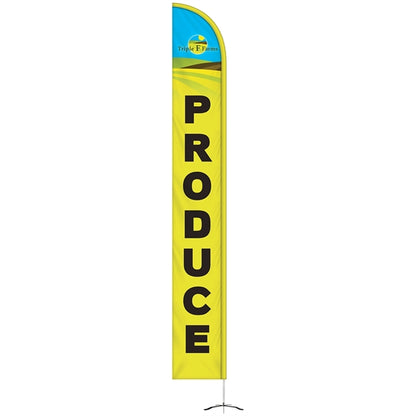15' Double Sided Half Drop Banner w/ Premium Hardware & Base