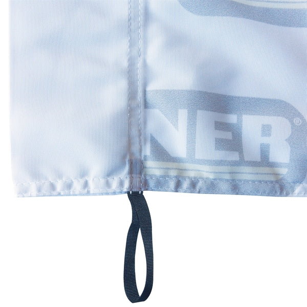 15' Double Sided Half Drop Banner w/ Premium Hardware & Base
