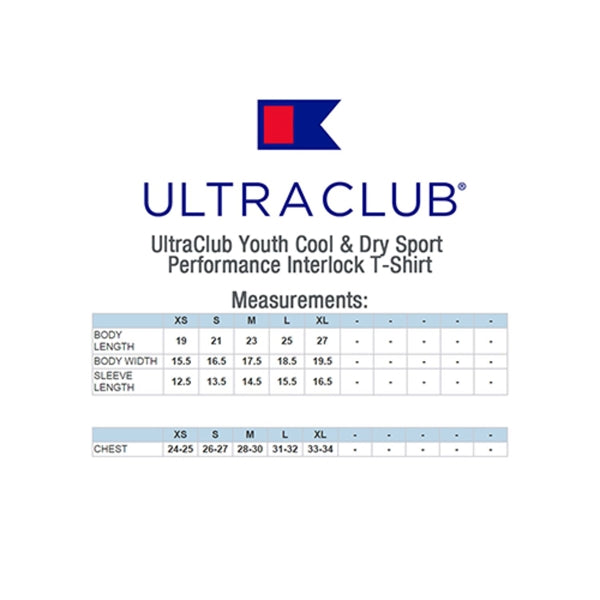 UltraClub 4 oz 100% Micro-Polyester Youth  T-Shirt