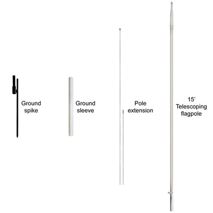 10'Double Sided Half Drop Banner w/ Premium Hardware & Spike