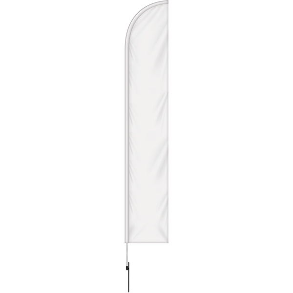 12'Double Sided Half Drop Banner w/ Premium Hardware & Spike